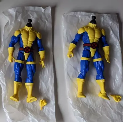 2x Marvel Legends GAMBIT BODY Custom Figure Fodder 60th 3 Pack X-Men Blue Yellow • $48