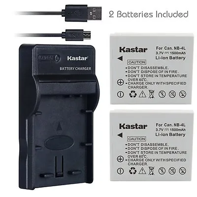 NB-4L Battery&Slim USB Charger For Canon PowerShot ELPH 300 HS 310 HS 330 HS  • $6.59