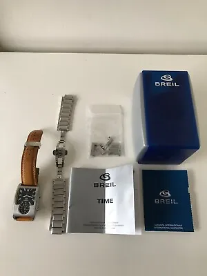 £210 • Buy Breil 24G Dual Face Watch Stainless Steel With 2 Straps & Original Box Tested T4