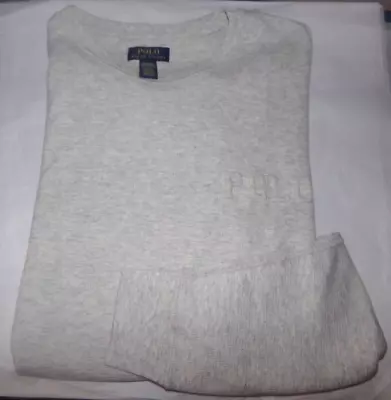 NWT MENS Polo Ralph Lauren L/S THERMAL SLEEP SHIRT~GRAY~SZ XL • $0.99