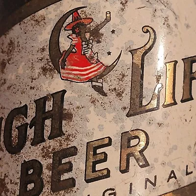 Miller High Life 12 Oz Black Tin Beer Can 1950-60s Milwaukee Church Key • $9.95