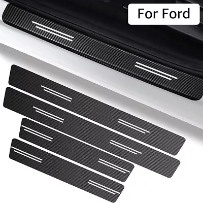 4Pcs For Ford Accessories Car Door Plate Sill Protector Scuff Entry Guard Cover • $10.99