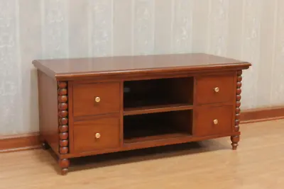 Mahogany TV Unit | Bobbin TV Cabinet With 4 Drawers | Traditional Style CBN104 • £495