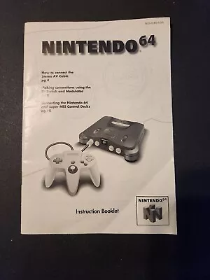 Official Nintendo 64 System Manual N64 Console Instruction Booklet  • $12.99