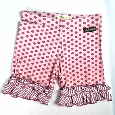 Matilda Jane Shorties Kid's Size 8 Polka Dot Pink Purple Print Ruffles Stripes • $6