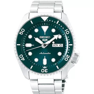 Seiko 5 Automatic Green Dial Steel Bracelet Men's Watch SRPD61 • $169