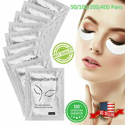 50/200/400 Pairs Hydrogel Eye Patch Eyelash Extension Gel Patches Under Eye Pads • $35.99