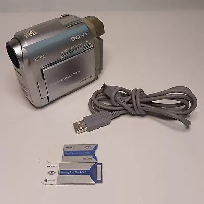 Sony Handycam DCR-HC40 Mini DV Camcorder Data Cable 8MB Memory Stick Duo Adapter • $25