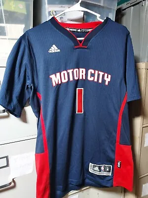 Reggie Jackson Detroit Pistons Motor City Adidas Swingman Jersey . • $24.99
