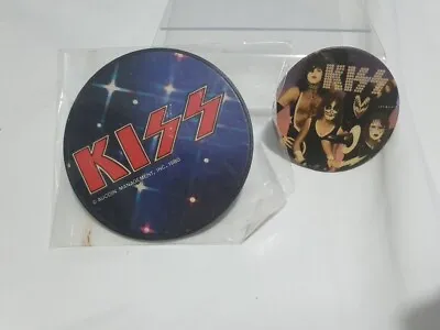 Kiss Vintage Aucoin 1980 Badges Gene Paul Ace Pinball Guitar Concert AFL Concert • $80
