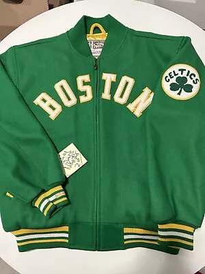 Mitchell & Ness Boston Celtics Wool Jacket Sz XL Gift Larry Bird Jayson Tatum • $109.99