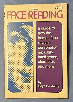 FACE READING ~ Vintage 1969 Dell Purse Book #2934 Mini Booklet BOYE De MENTE • $14.72