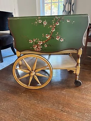 Vintage Wood Tea Cart Or Tea Trolley • $375