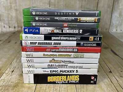 $24.88 • Buy Empty Video Games Cases Lot Of 12 Gamecube Wii Xbox 360 One Mario- NO GAME DISCS