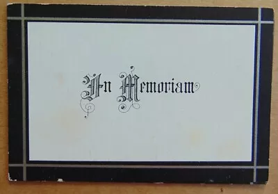 1899 In Memoriam Card Charlotte Hurdman Of Church Lench Worcestershire • £4.50