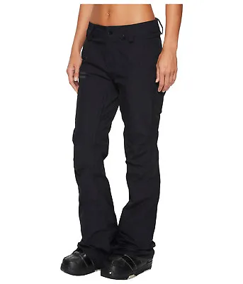 Volcom Knox Gore-Tex Womens Snowboard Snow Ski Slim FIt Pants Black Medium XL • $149.99