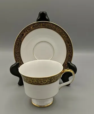 1 Vintage Sango Hampton Tea Coffee Cup & Saucer Fine China Japan Gold Rim EUC • £19.29