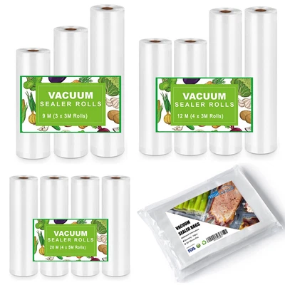 £10.07 • Buy Vacuum Sealer Food  Saver Embossed VAC Bags Sous Vide For Food Storage BPA Free