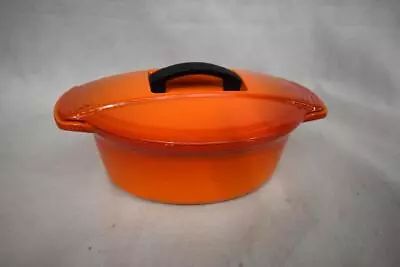 £10.50 • Buy Le Creuset Casserole Dish With Lid In Orange Size 27 Made In France
