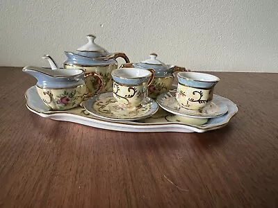 Child’s Miniature Porcelain Tea Set (new) DN&EI Brand Lustreware Complete • $14