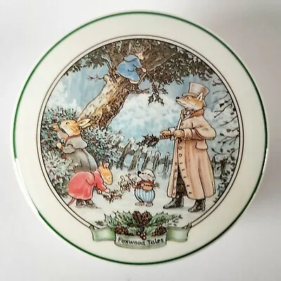 Villeroy And Boch Foxwood Tales Trinket Box Christmas Fox Picks Holly • $71.90