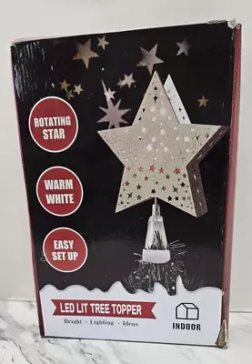 Christmas Tree Topper Lighted Star LED Rotating Stars Projection On Ceiling • $22.52