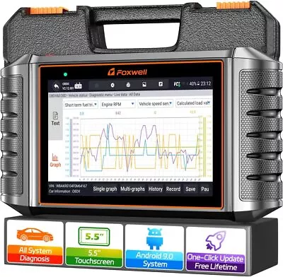 FOXWELL NT710 Bidirectional Car OBD2 Scanner Diagnostic Scan Tool ECU Coding Oil • $220.87