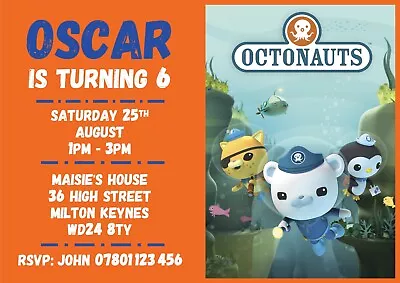 The Octonauts Birthday Party Invitations - Personalised Digital Invite • £2.50