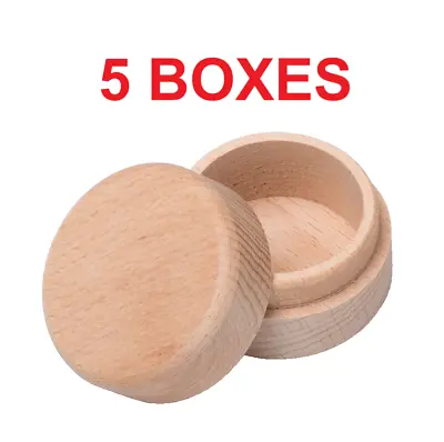 5 X Small Wooden Jewellery Trinket Storage Ring Earrings Box Wholesale Bulk UK • £14.99