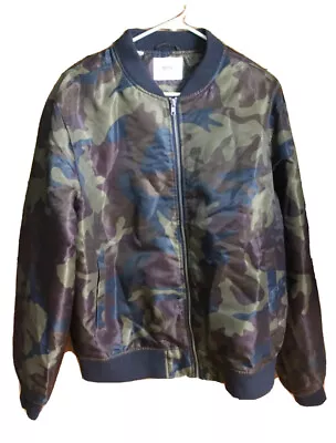 Wesc Camouflage The Camo Bomber Jacket Red Port Men’s Size XL • $99.99