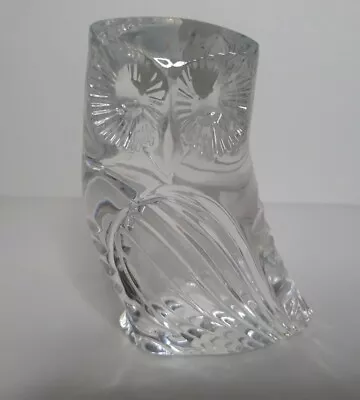 Vintage Waterford Crystal Owl Figurine Made In Ireland 3 1/4  X 2 1/2  • $29.99