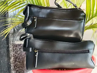 Handmade Leather Toiletry Bag : Vintage Travel Shaving & Dopp Kit For Toiletries • $84.99