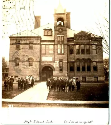1908 La Porte City Iowa High School Building Students RPPC Photo Postcard IA • $7.75