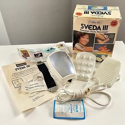 Vintage Pollenex SVEDA III Swedish Style Heat Massager W/Box & Manuals WORKS • $22