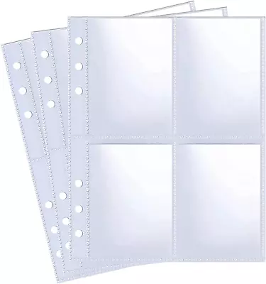 30 Pack 240 Pockets 2.5X3.5” Photocard Sleeves For 6 Ring A5 Binder Ultra-Clear • $16.25