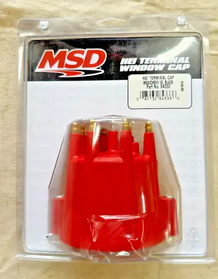 Msd Distributor Cap - V8 - Hei Terminals -red- Spark Plug Wire Retainer • $32