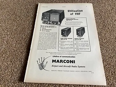 Framed Advert 11x8 Marconi Airport And Aircraft Radio Systems • $28.58