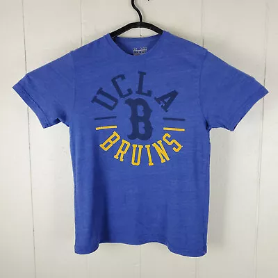 UCLA Bruins Shirt Mens Medium Blue Graphic Logo Crew Neck Short Sleeve Stretch • $14.09