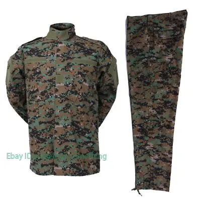 Military Combat Uniform Shirt And Pants Tactical Jungle Forest Camouflage Suits • $99.03