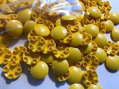 Lego- New #2654-yellow-plate Round 2 X 2 W/ Rounded Bottom-25 Pieces • $2.84