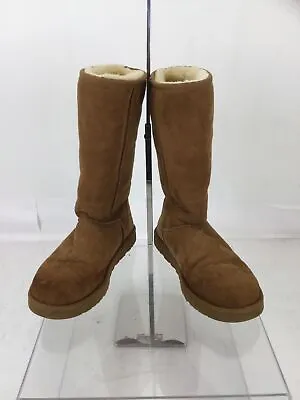 UGG Australia Chestnut Brown Sheepskin Suede Classic Tall Boots 7 • $15