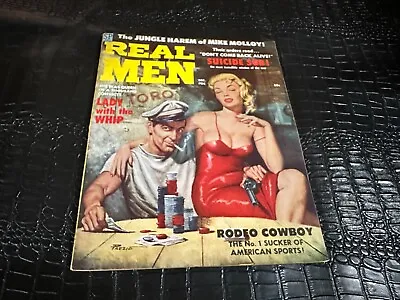 DECEMBER 1958 REAL MEN Mens Adventure Magazine GGA - GREAT COVER • $24.99