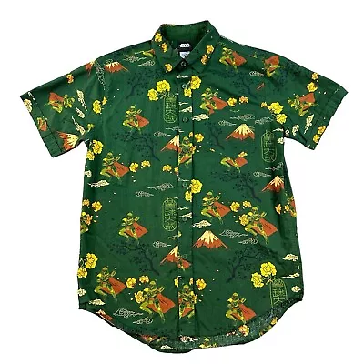 Star Wars Shirt Mens Small Green Disney Mandalorian Short Sleeve 100% Cotton • $18.88