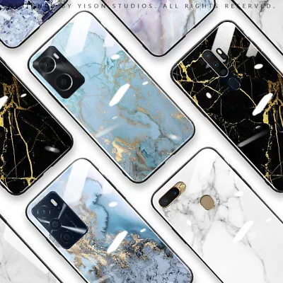 OPPO A77 A96 AX7 A9 2020 A52 A59 A54 A16s Case Cover Luxury Marble Print Fashion • $16.50