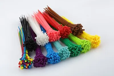 SIZAH Cable Ties High Quality Nylon Zip Wraps Multi-Pack Multi-Colour All Size • £2.10