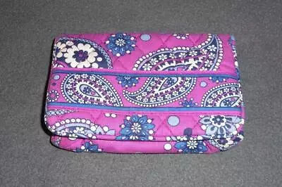 VERA BRADLEY Wallet ONE FOR THE MONEY ~ $28 BOYSENBERRY Purple Navy Blue Paisley • $14.95