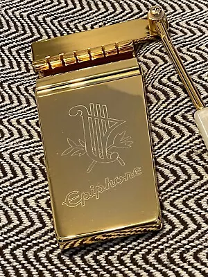 Engraved Lyre Maestro GOLD Long Vibrola Fits EPIPHONE SG Firebird ES Les Paul • $169.95