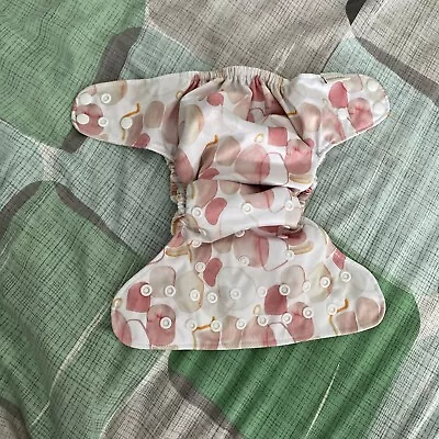 Pink Geometric Design Bare & Boho Modern Cloth Nappy (MCN) Snaps OSFM VGUC Shell • $3.99