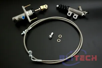 Fit Honda Civic 92-00 D15 D16 Clutch Master & Slave Cylinder & Clutch Line Kit • $71.01