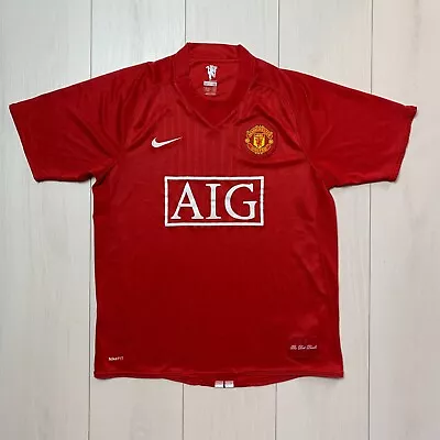 Manchester United 2007/2008/2009 Home Football Shirt Nike Kit 237924-666 M Adult • $48